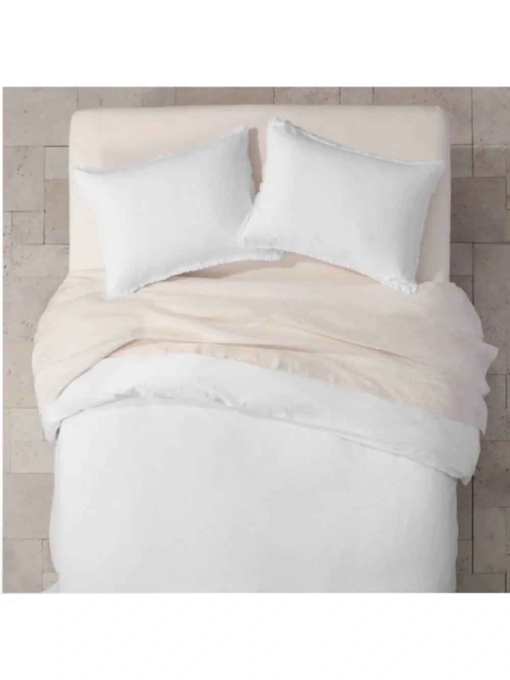 NWT King Heavyweight Linen Blend Duvet Cover & Sham Set White - Casaluna